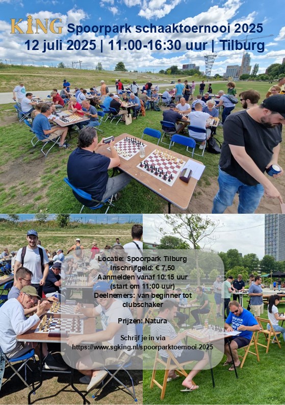 Flyer Spoorpark schaaktoernooi 2025